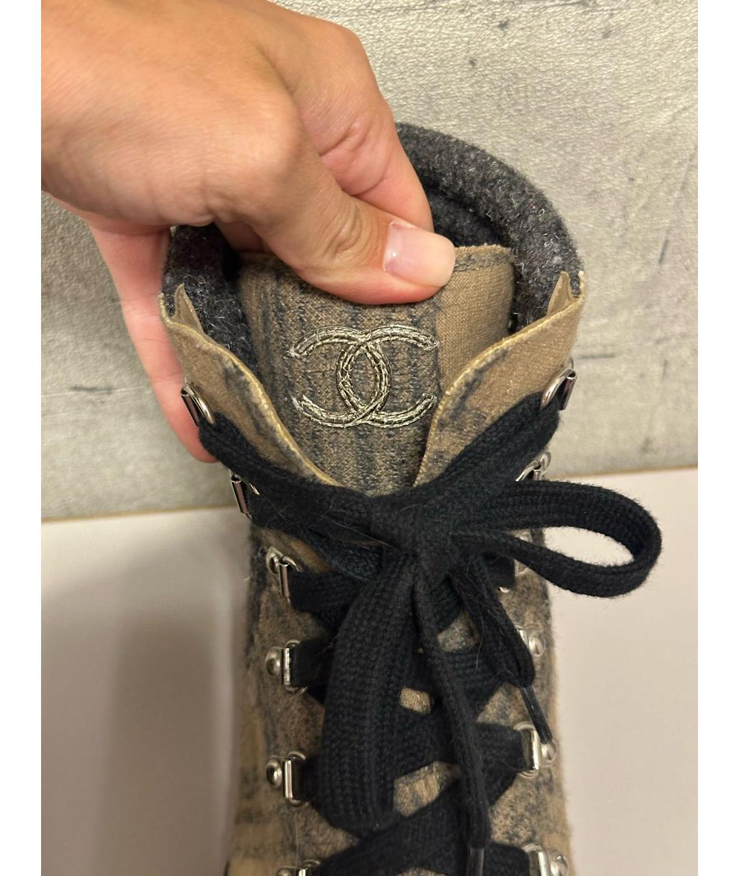 CHANEL Бежевые ботинки, фото 7