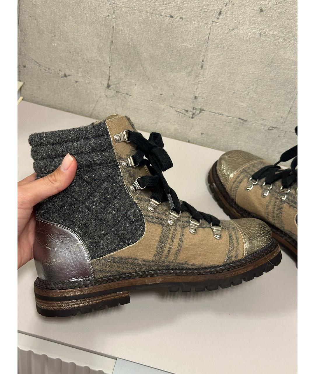 CHANEL Бежевые ботинки, фото 9