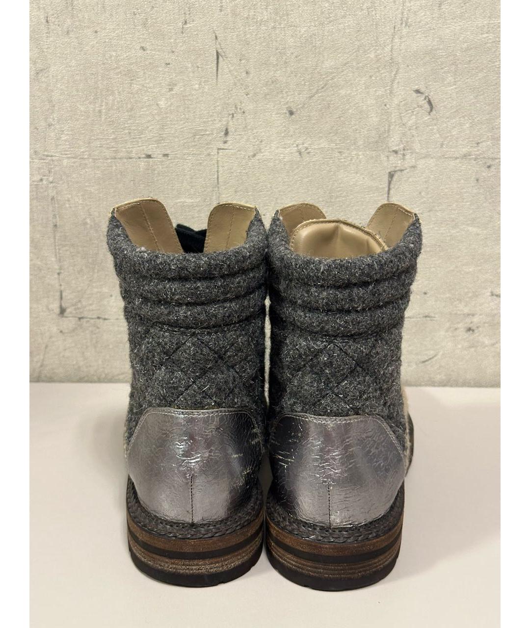 CHANEL Бежевые ботинки, фото 3