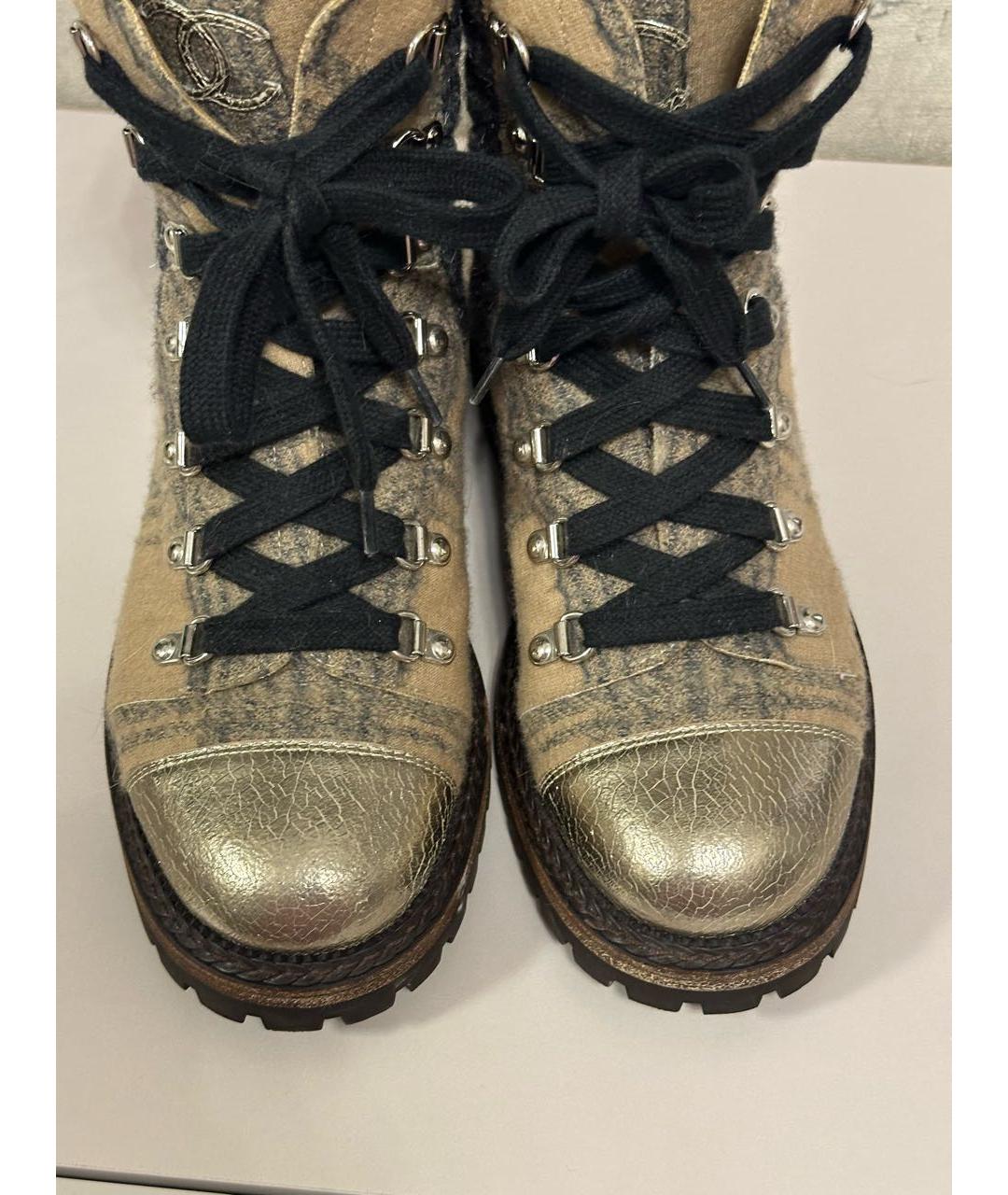 CHANEL Бежевые ботинки, фото 5