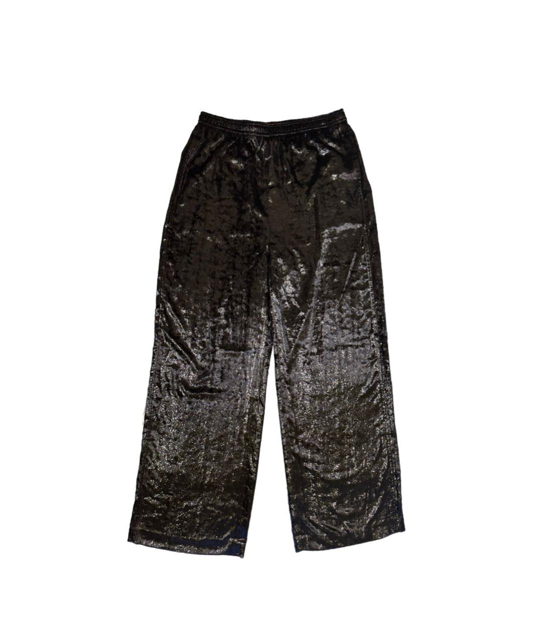 POLO RALPH LAUREN Черные полиэстеровые брюки широкие, фото 2