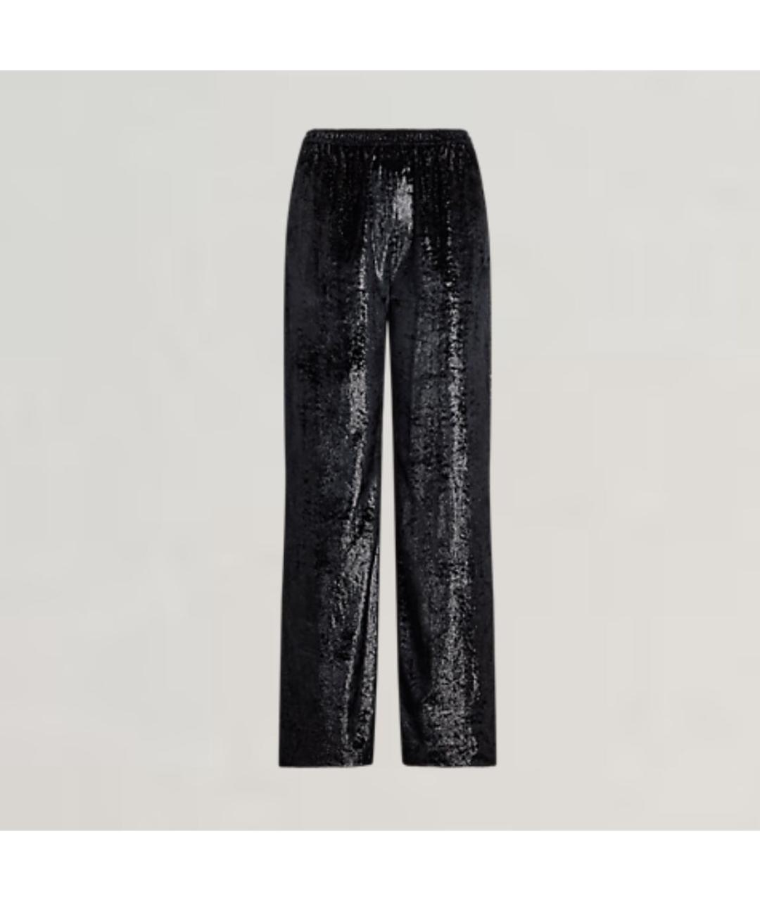 POLO RALPH LAUREN Черные полиэстеровые брюки широкие, фото 5