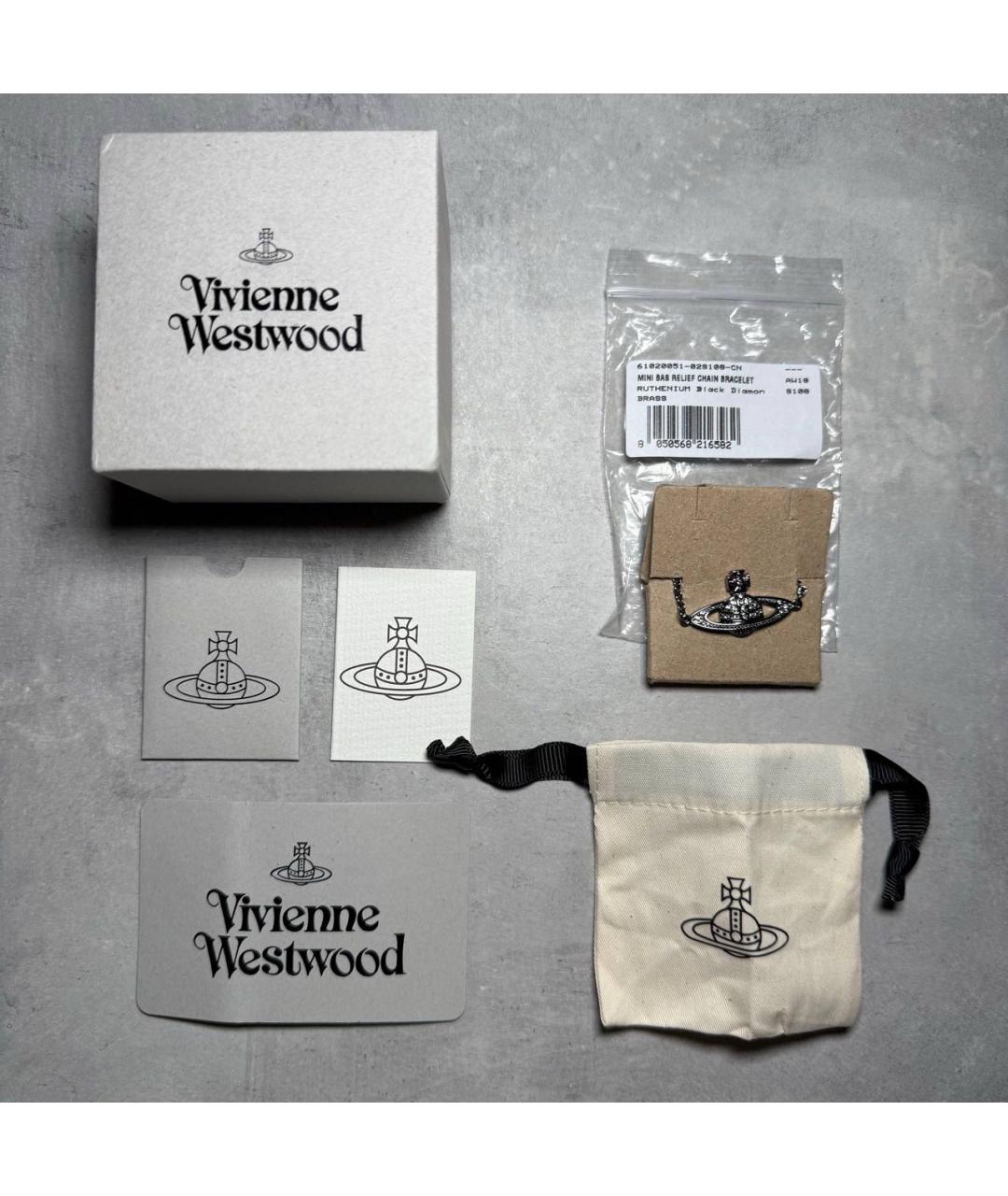 VIVIENNE WESTWOOD Серебрянный латунный браслет, фото 4