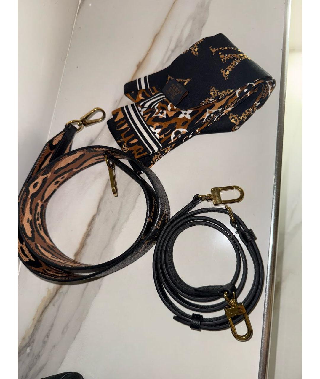 LOUIS VUITTON Черная кожаная сумка с короткими ручками, фото 7