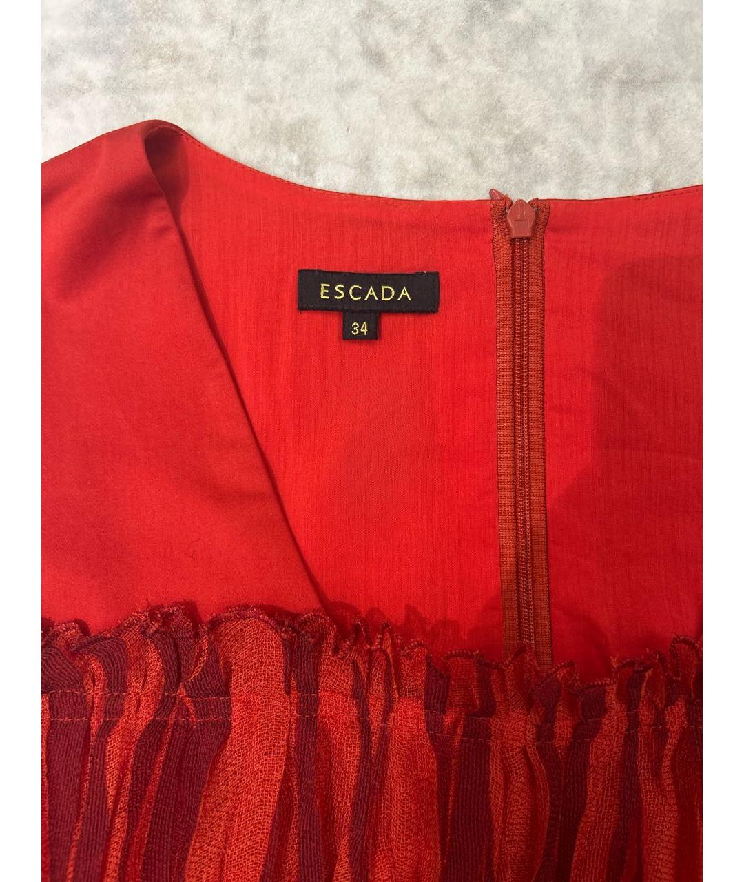 ESCADA Красное вискозное платье, фото 3