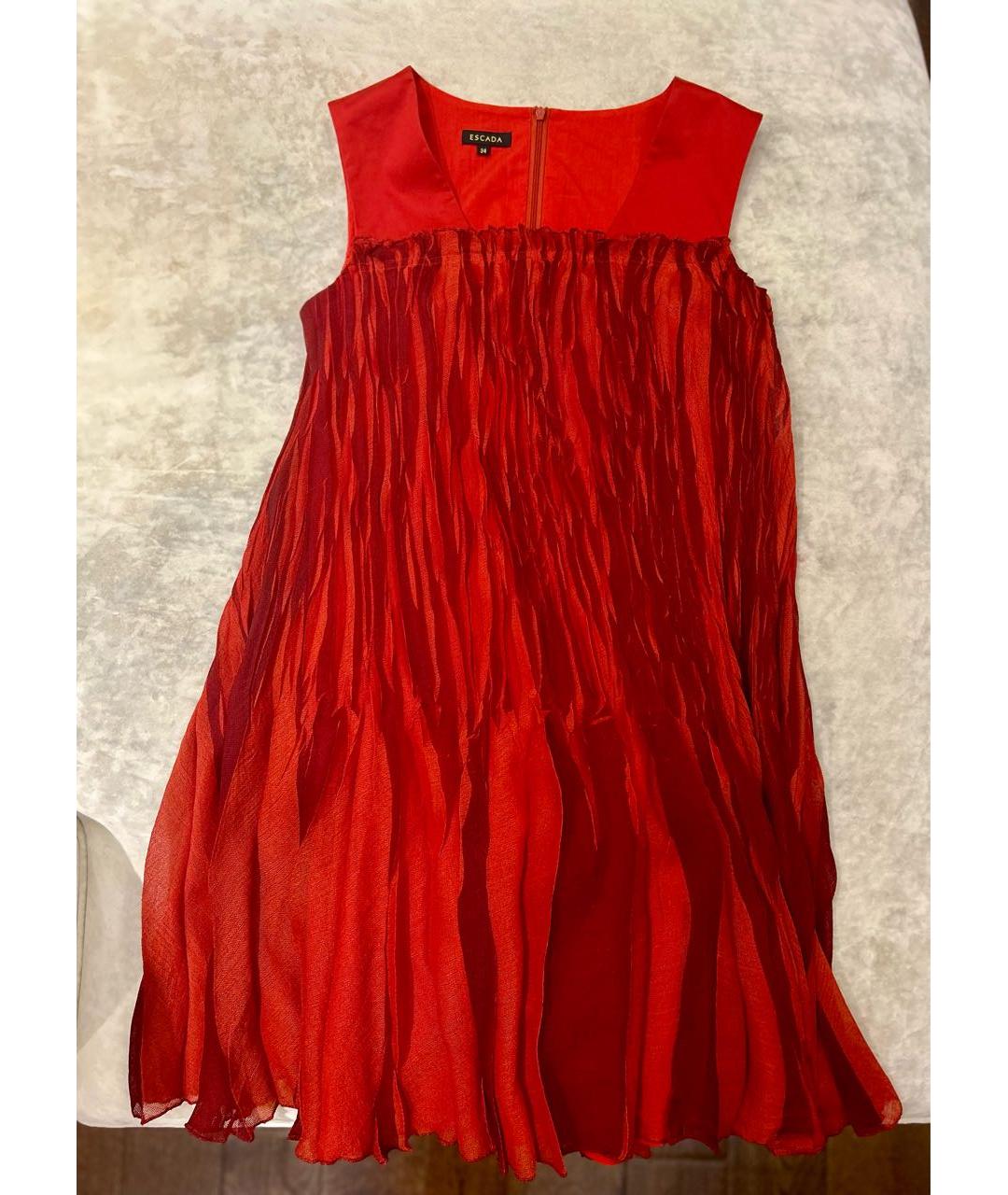 ESCADA Красное вискозное платье, фото 5