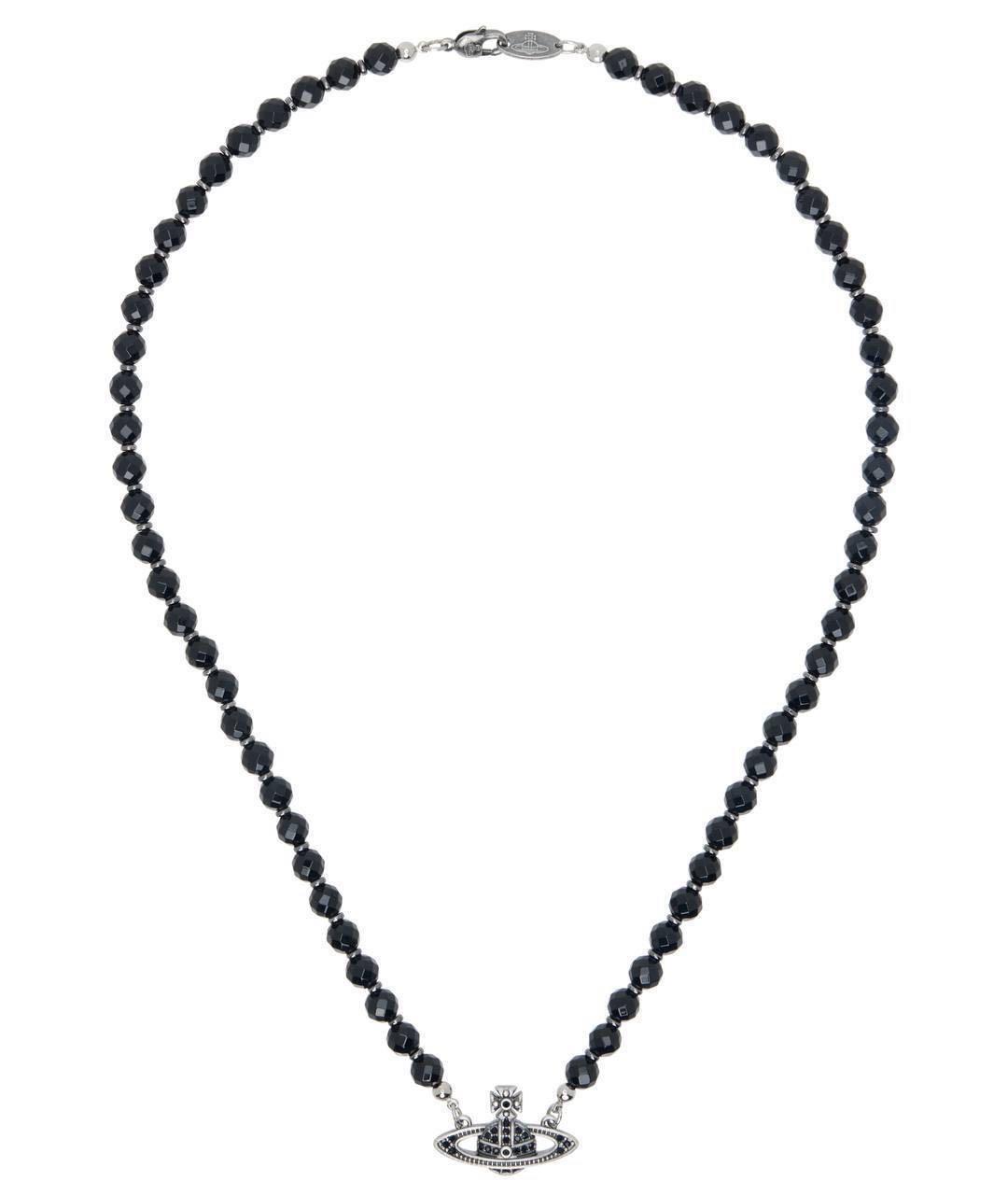 VIVIENNE WESTWOOD Черная металлическая цепочка/подвеска, фото 2