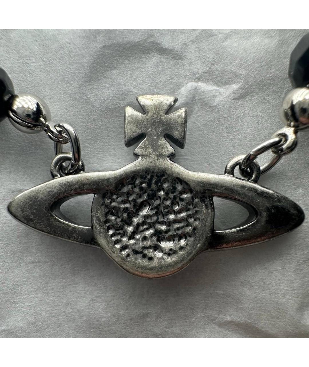 VIVIENNE WESTWOOD Черная металлическая цепочка/подвеска, фото 6