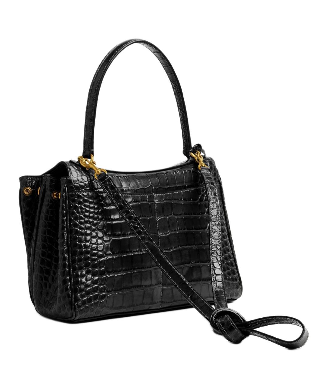 BALENCIAGA Черная кожаная сумка через плечо, фото 4