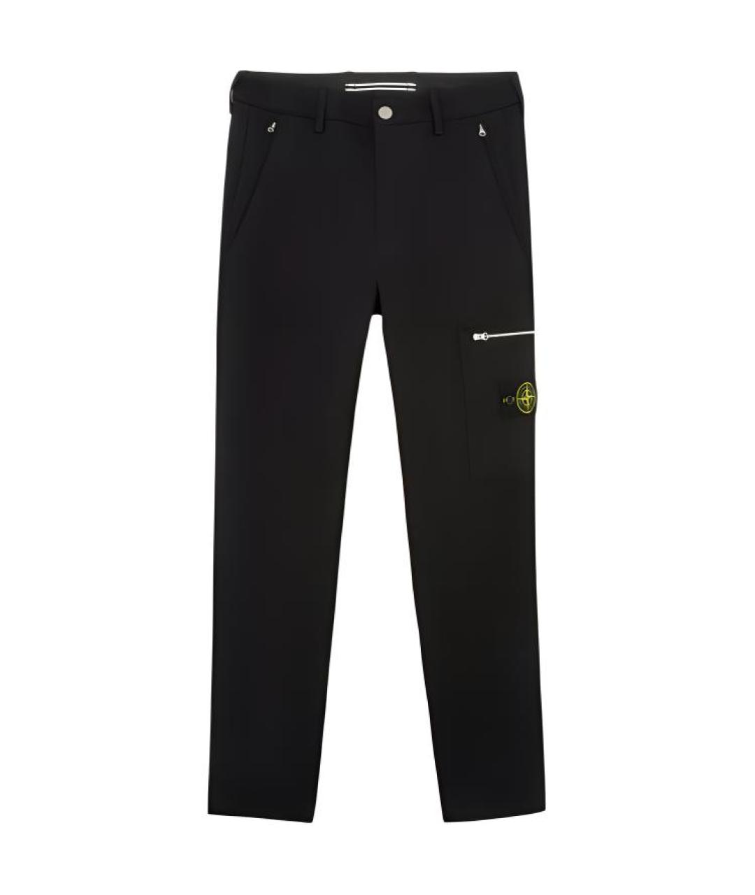 STONE ISLAND Черные повседневные брюки, фото 1