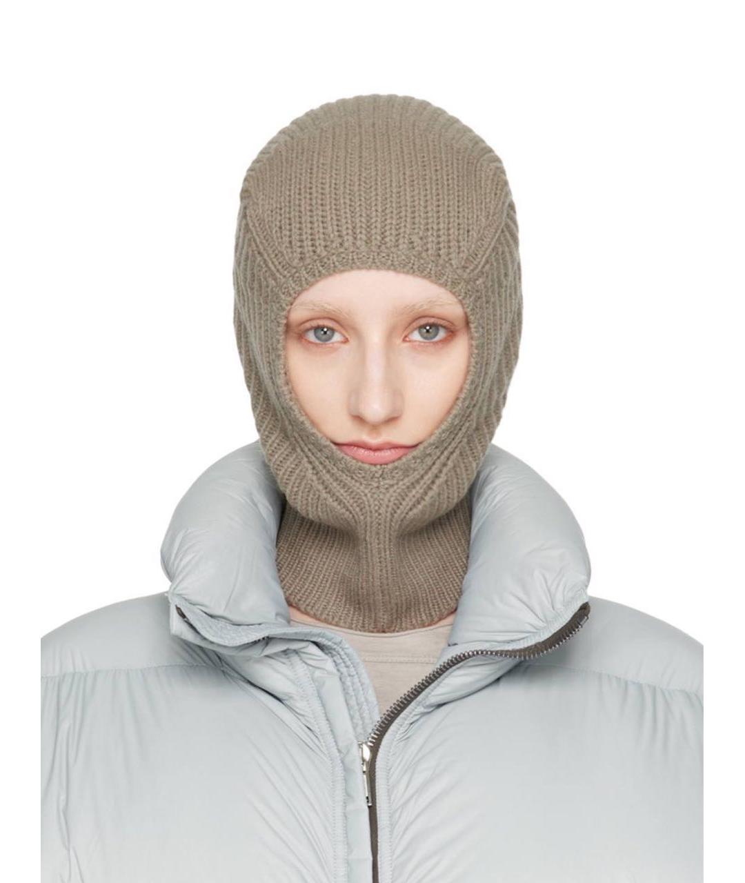 RICK OWENS Бежевая шерстяная шапка, фото 6