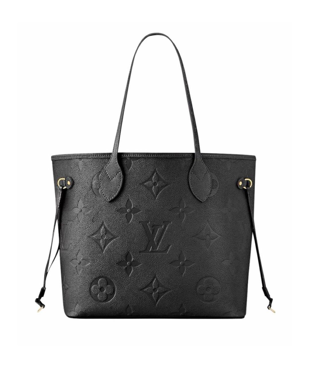 LOUIS VUITTON Черная кожаная сумка тоут, фото 1