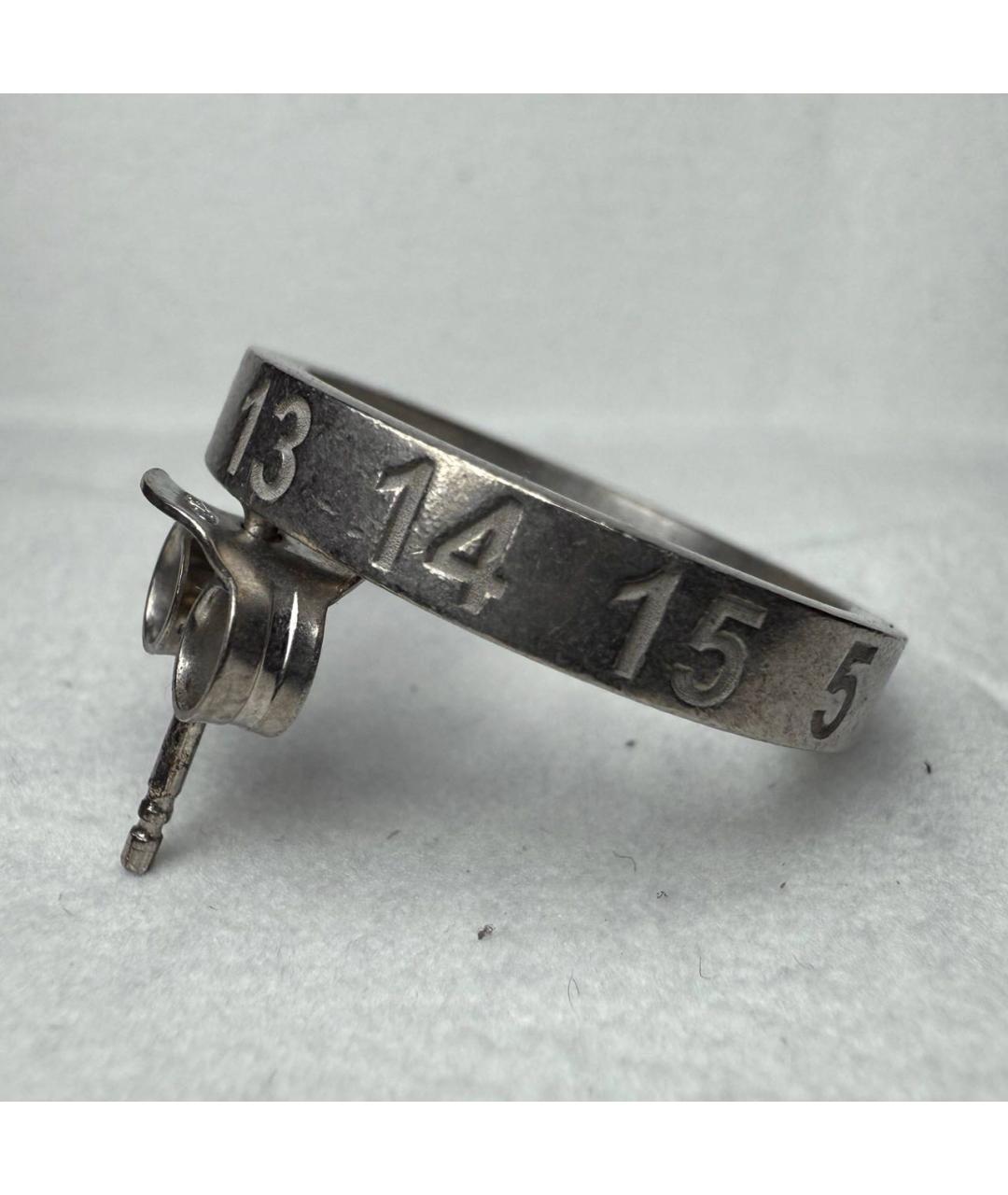 MAISON MARGIELA Серые серебряные серьги, фото 3