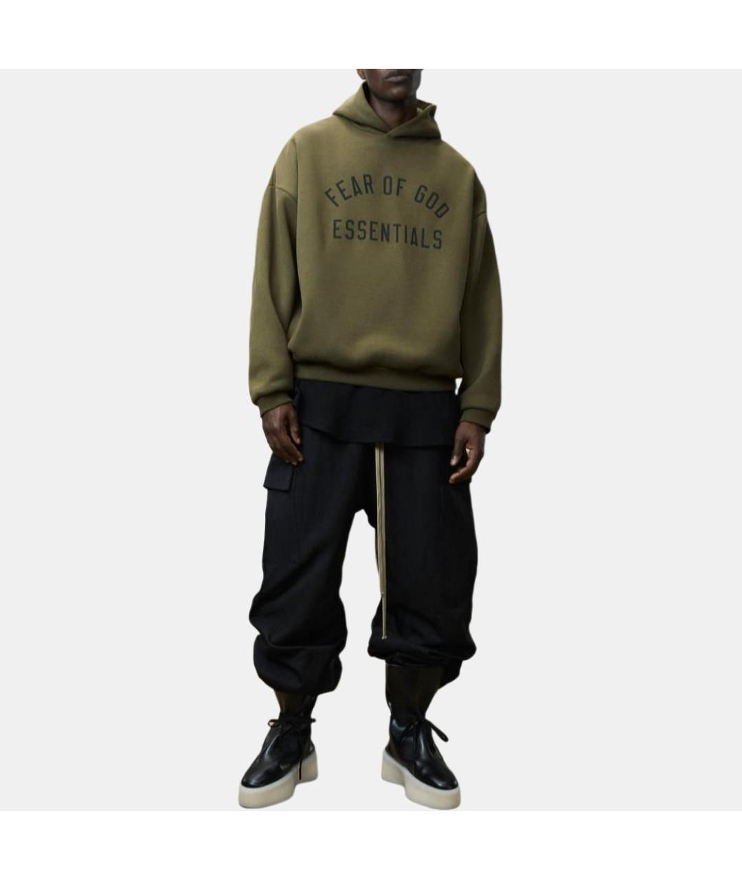 FEAR OF GOD ESSENTIALS Черные полиамидовые повседневные брюки, фото 4