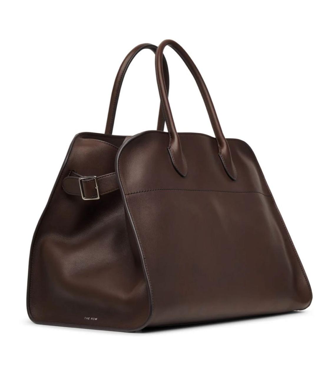 THE ROW Коричневая кожаная сумка с короткими ручками, фото 3
