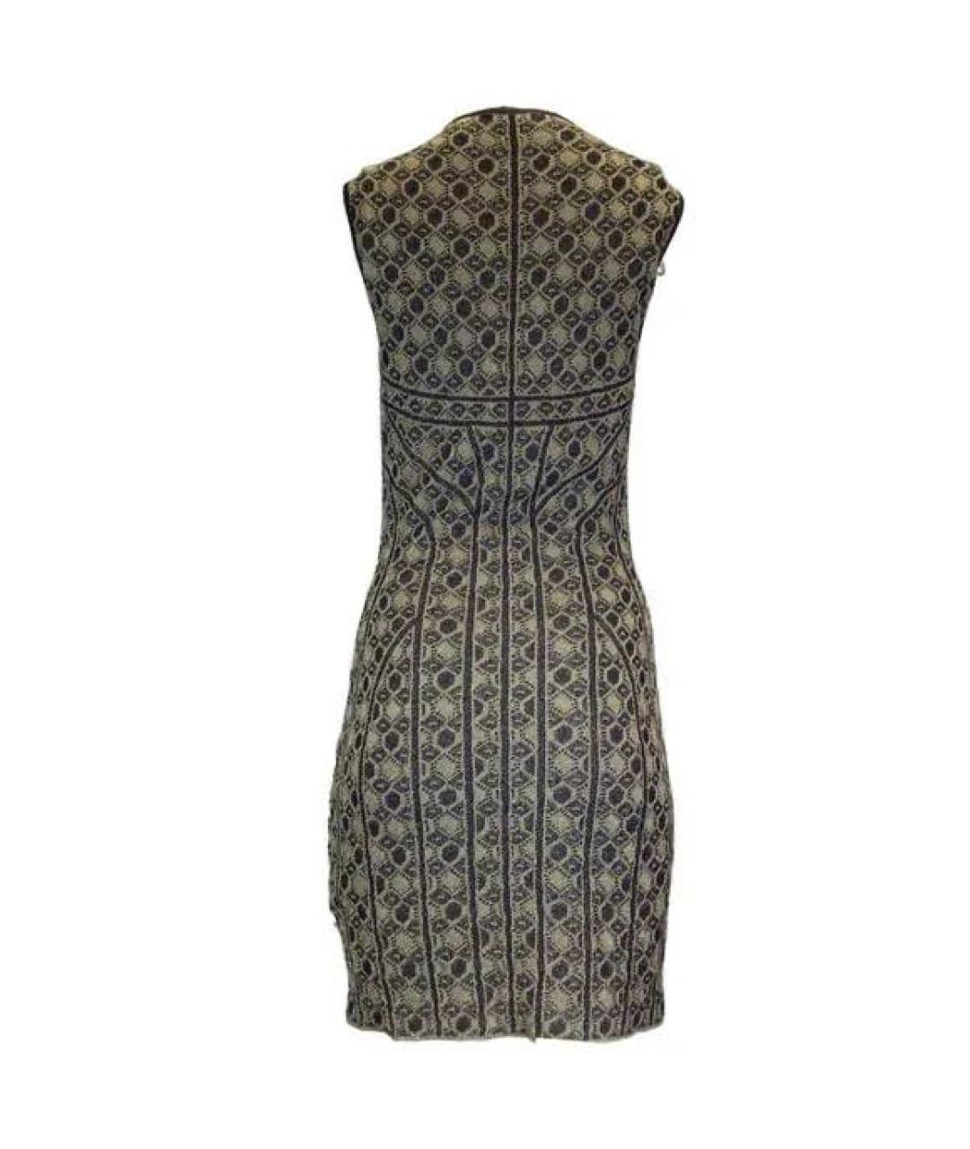 ALEXANDER MCQUEEN Черное вискозное коктейльное платье, фото 8