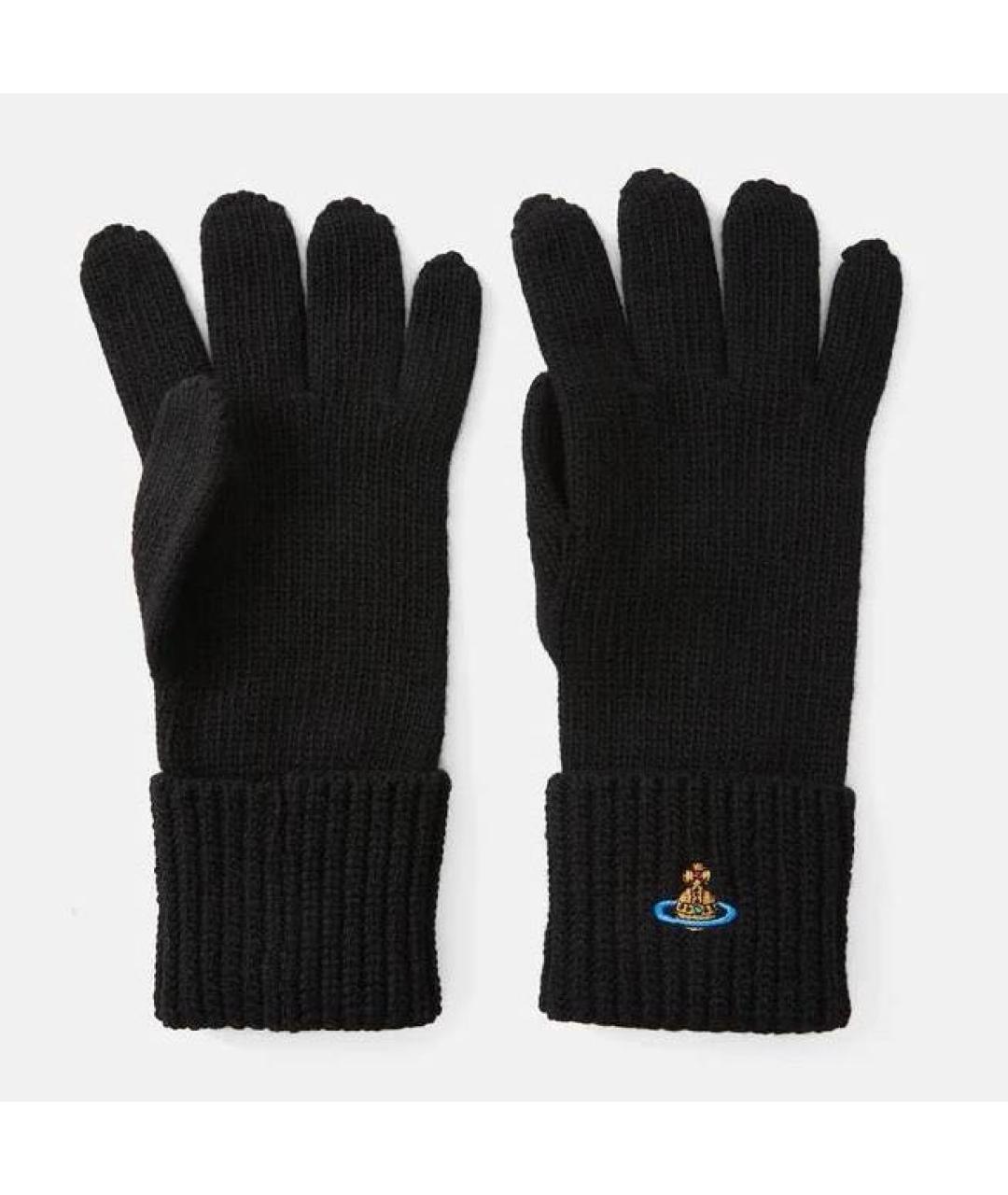 VIVIENNE WESTWOOD Черные шерстяные перчатки, фото 7