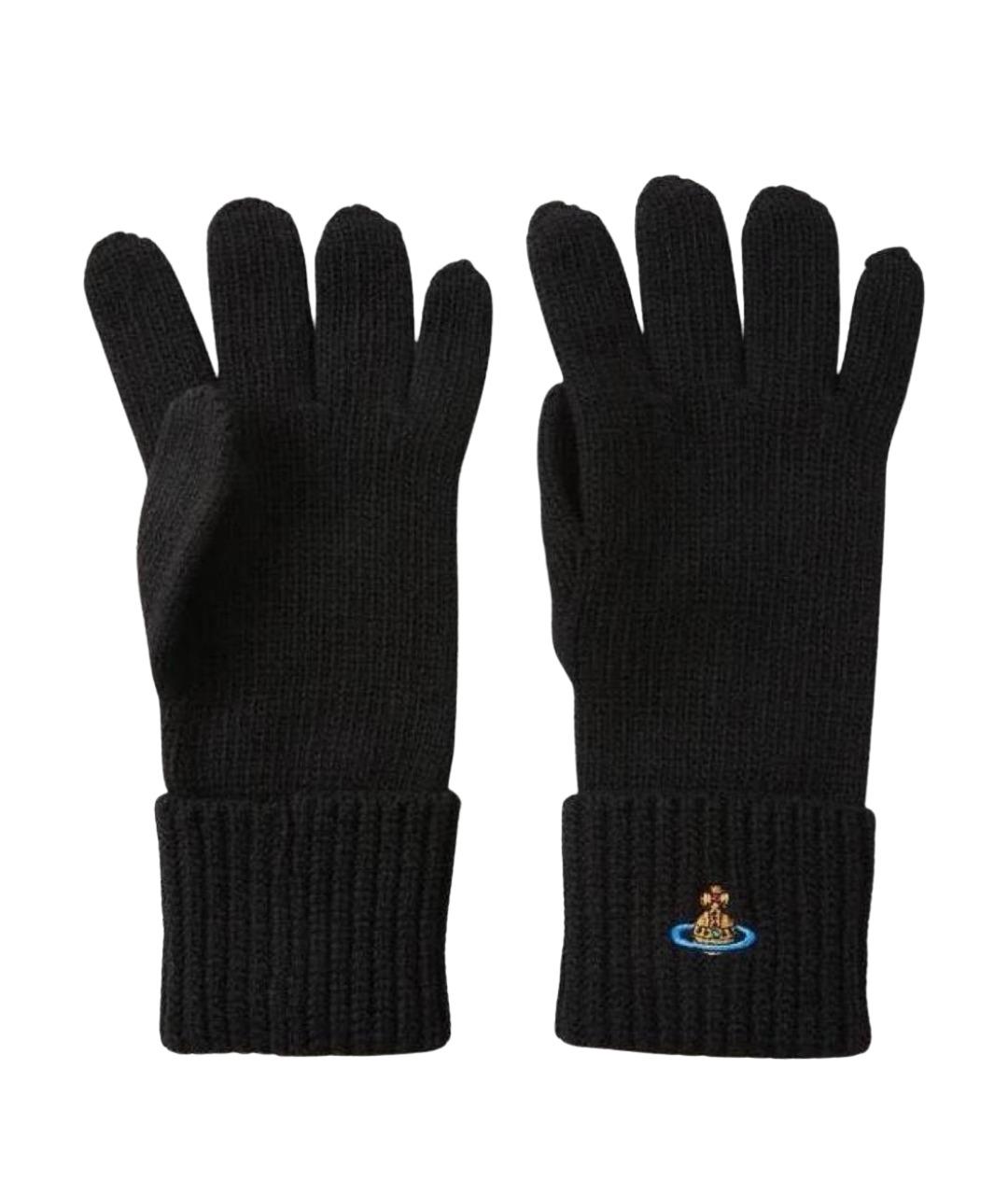 VIVIENNE WESTWOOD Черные шерстяные перчатки, фото 1