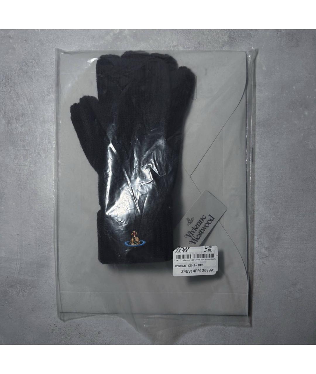 VIVIENNE WESTWOOD Черные шерстяные перчатки, фото 6