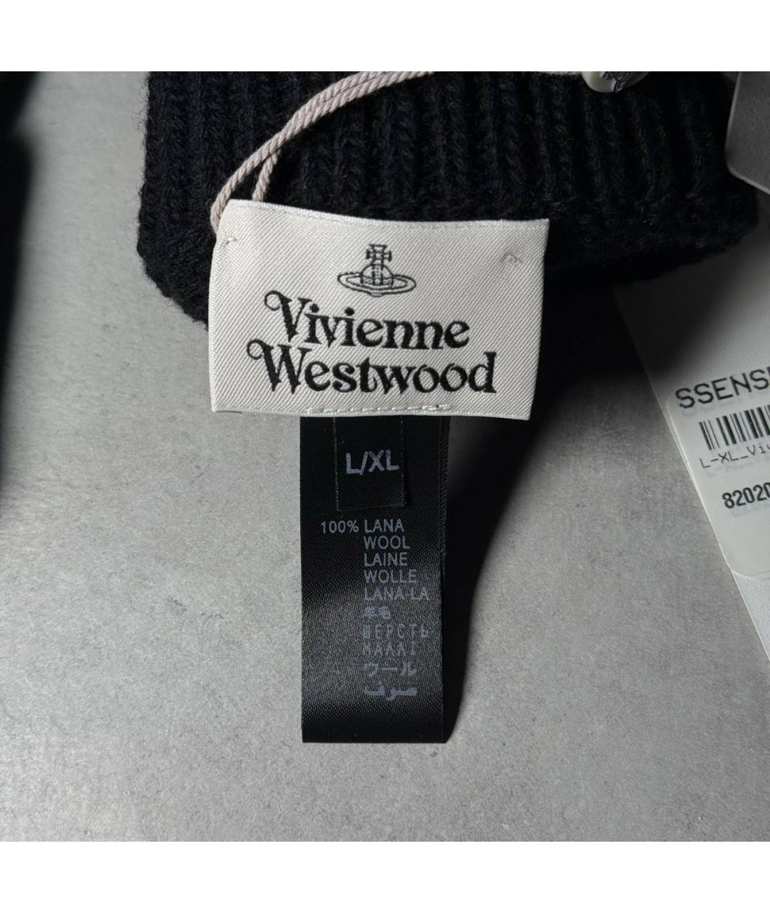 VIVIENNE WESTWOOD Черные шерстяные перчатки, фото 5