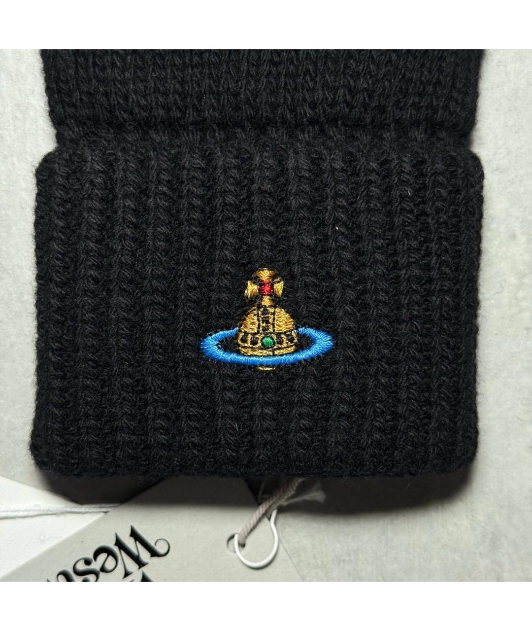 VIVIENNE WESTWOOD Черные шерстяные перчатки, фото 2