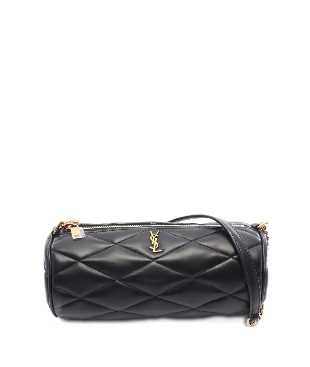 SAINT LAURENT Черная кожаная сумка через плечо, фото 2