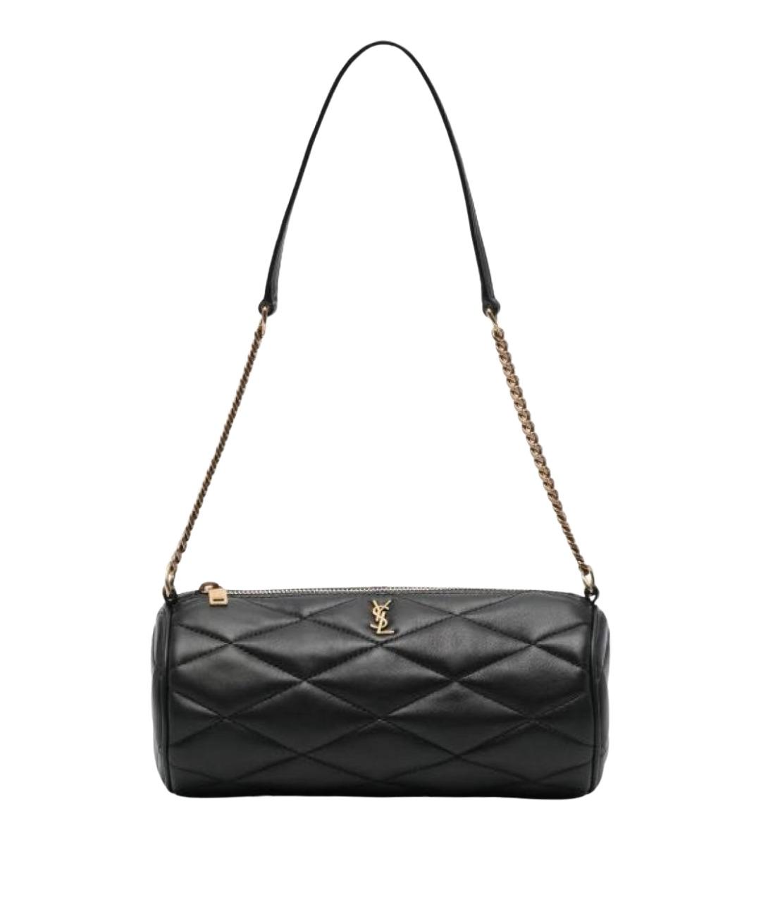 SAINT LAURENT Черная кожаная сумка через плечо, фото 1