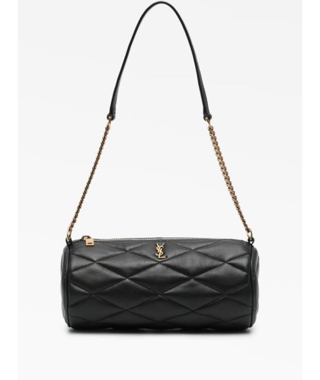 SAINT LAURENT Черная кожаная сумка через плечо, фото 6