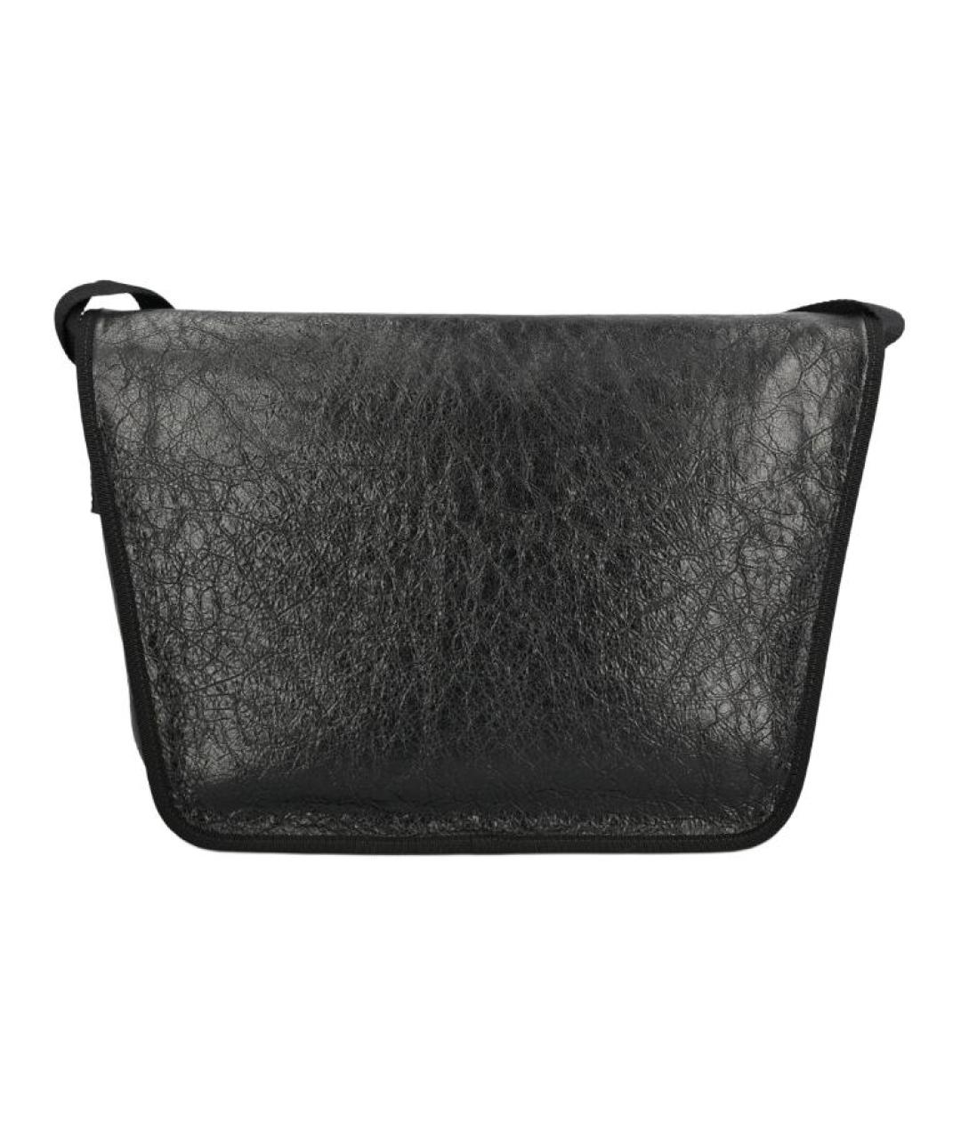 BALENCIAGA Черная кожаная сумка на плечо, фото 2