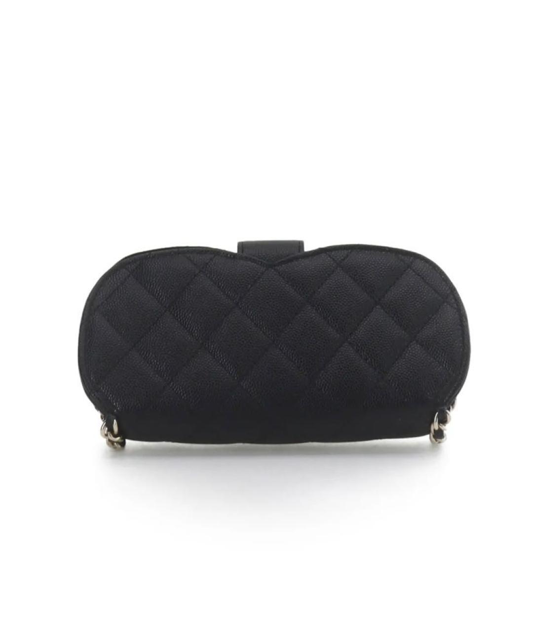 CHANEL Черная кожаная сумка через плечо, фото 3