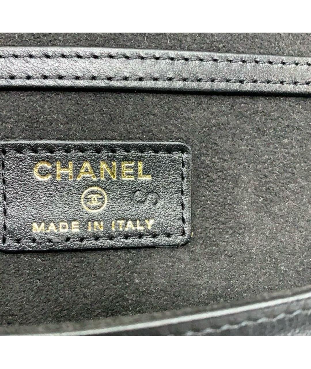 CHANEL Черная кожаная сумка через плечо, фото 7