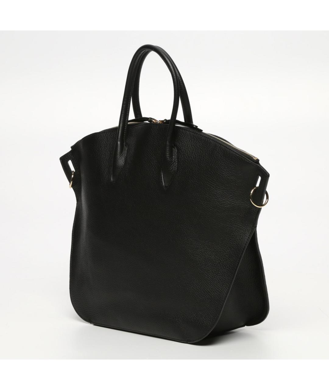 COCCINELLE Черная кожаная сумка с короткими ручками, фото 2