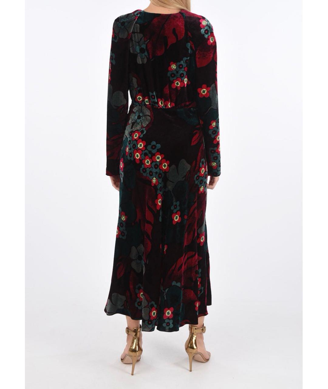 DRIES VAN NOTEN Бордовое велюровое вечернее платье, фото 3