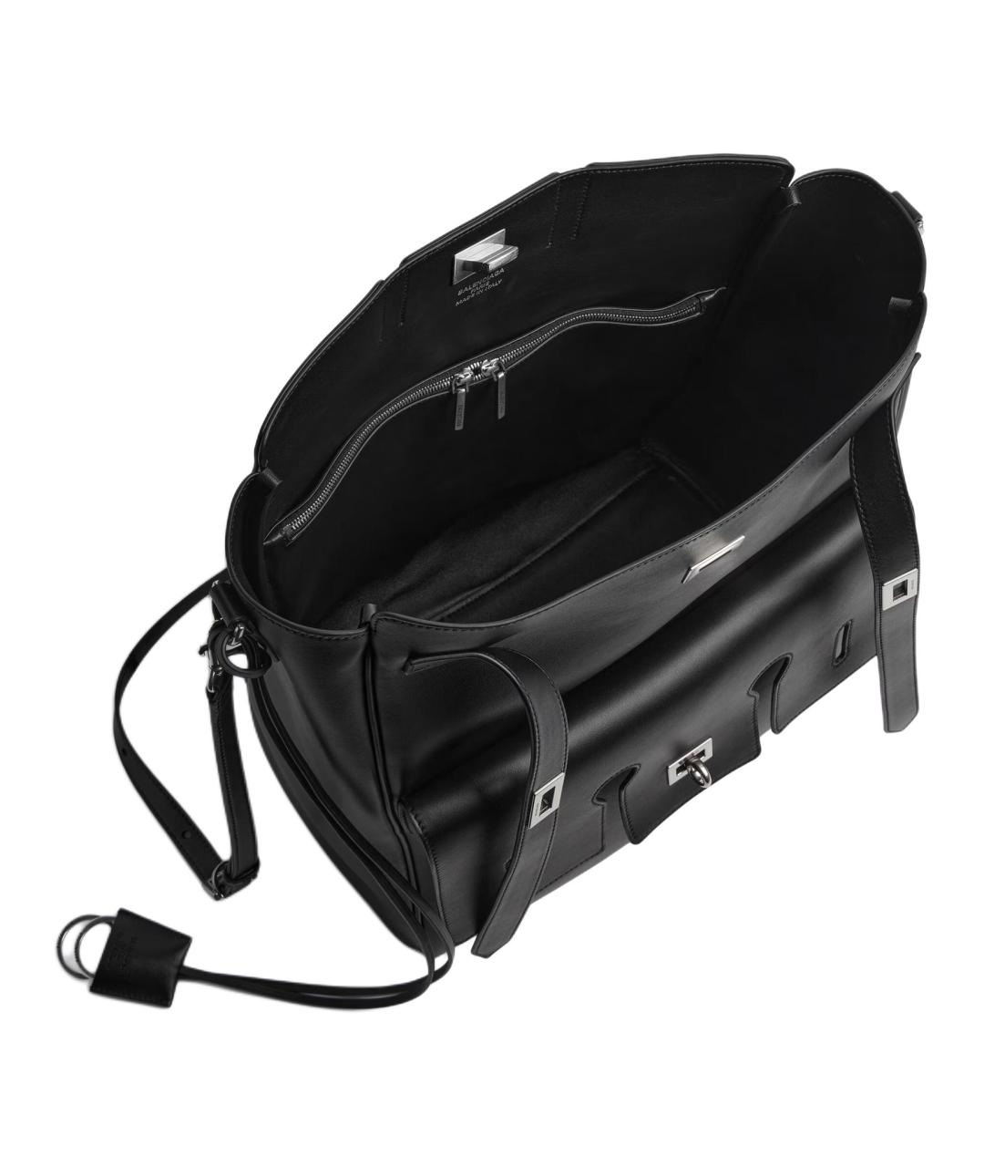 BALENCIAGA Черная кожаная сумка на плечо, фото 2