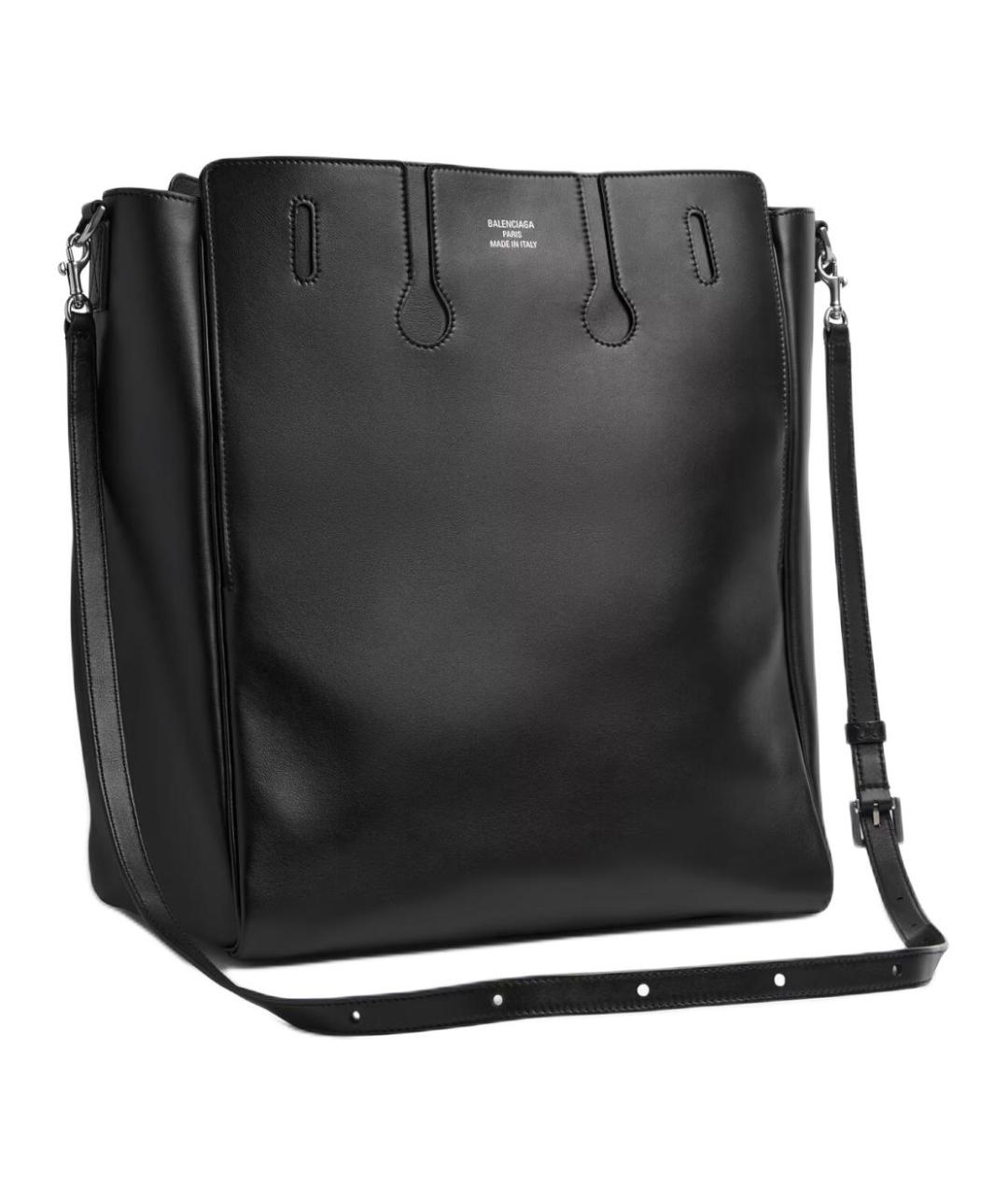 BALENCIAGA Черная кожаная сумка на плечо, фото 1