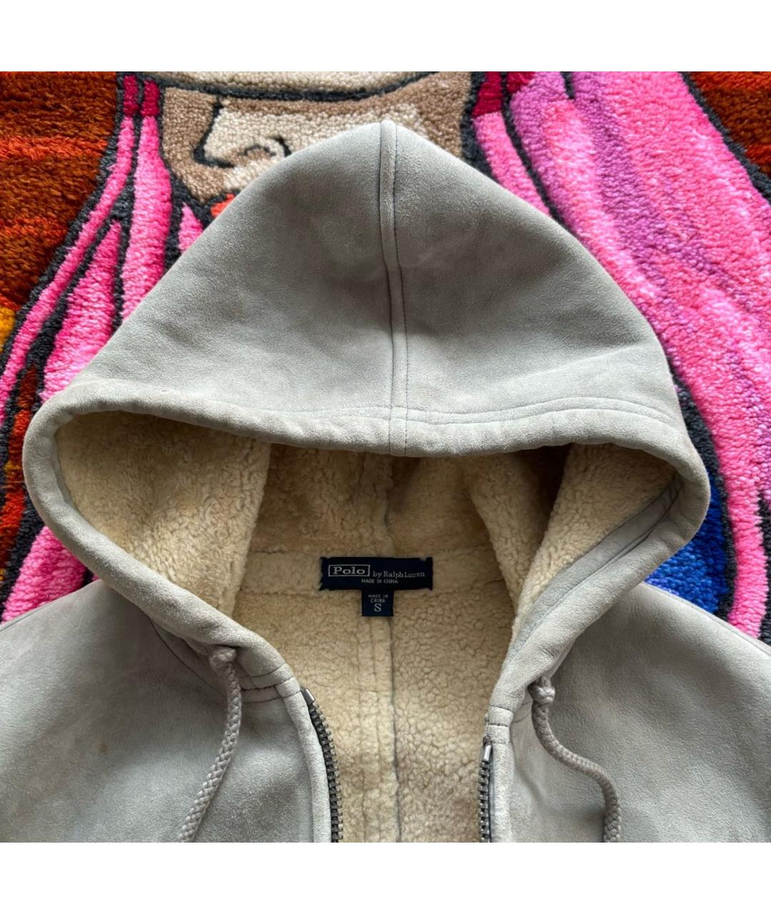 POLO RALPH LAUREN Серая замшевая дубленка/шуба, фото 3