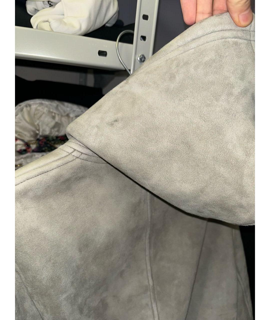 POLO RALPH LAUREN Серая замшевая дубленка/шуба, фото 6