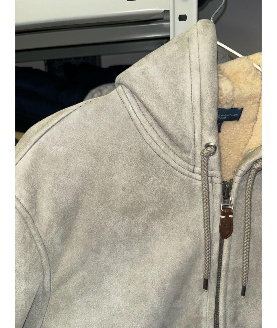 POLO RALPH LAUREN Серая замшевая дубленка/шуба, фото 4