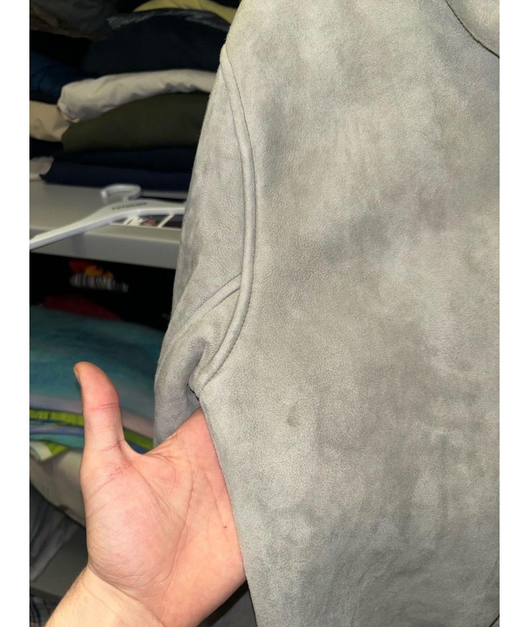 POLO RALPH LAUREN Серая замшевая дубленка/шуба, фото 7