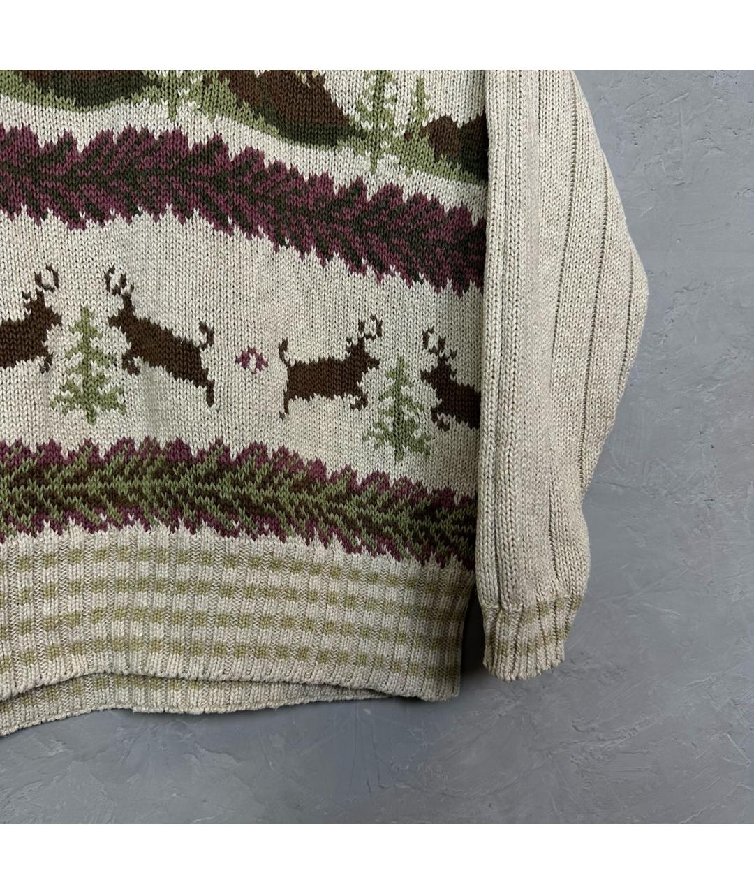 WOOLRICH Бежевый хлопковый джемпер / свитер, фото 4