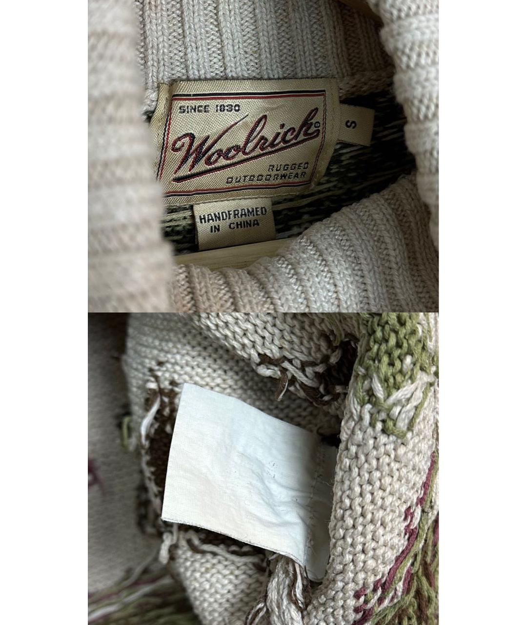 WOOLRICH Бежевый хлопковый джемпер / свитер, фото 7