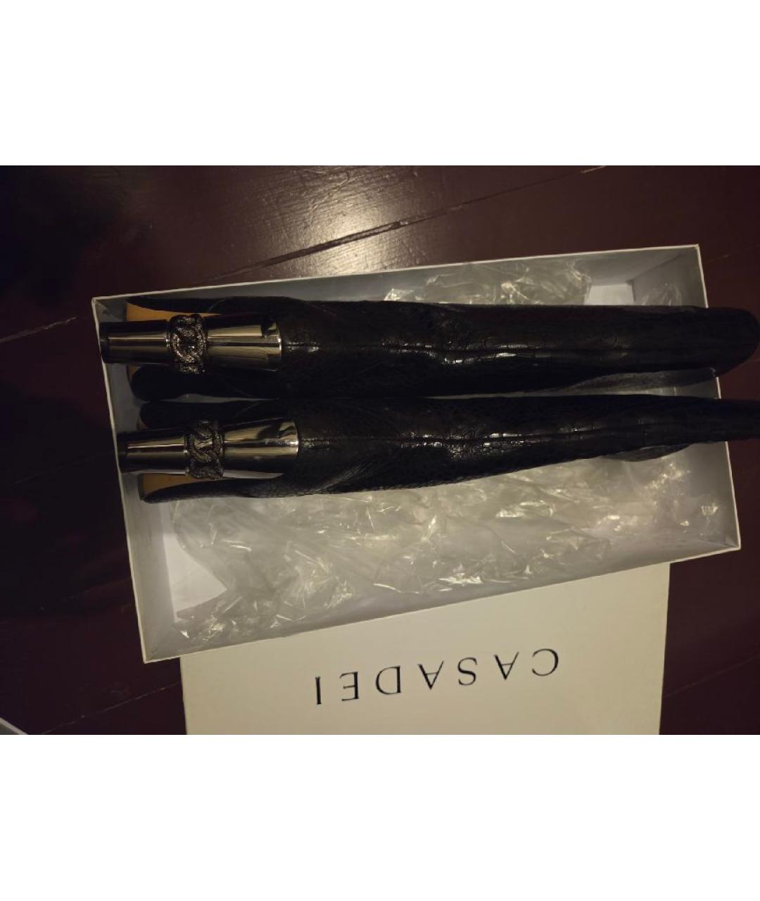 CASADEI Черные сапоги из экзотической кожи, фото 4