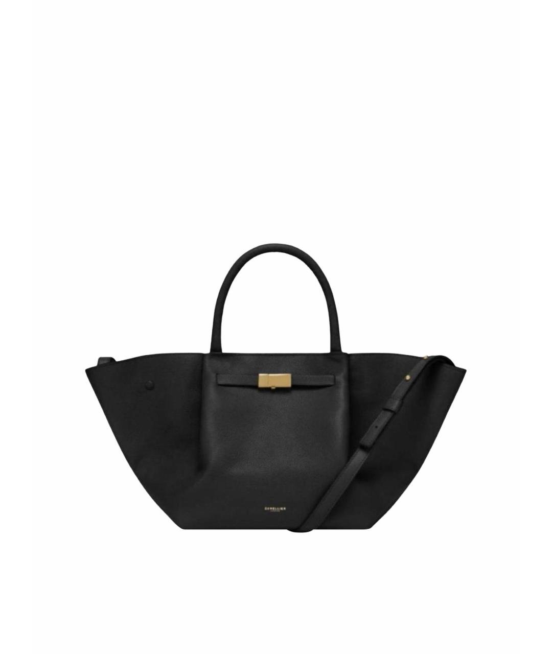 DEMELLIER Черная кожаная сумка тоут, фото 1