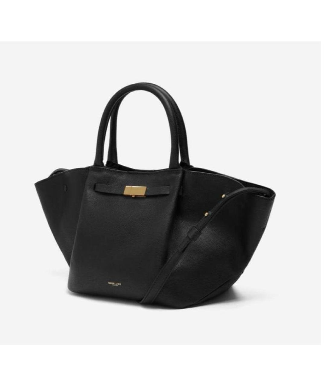 DEMELLIER Черная кожаная сумка тоут, фото 2