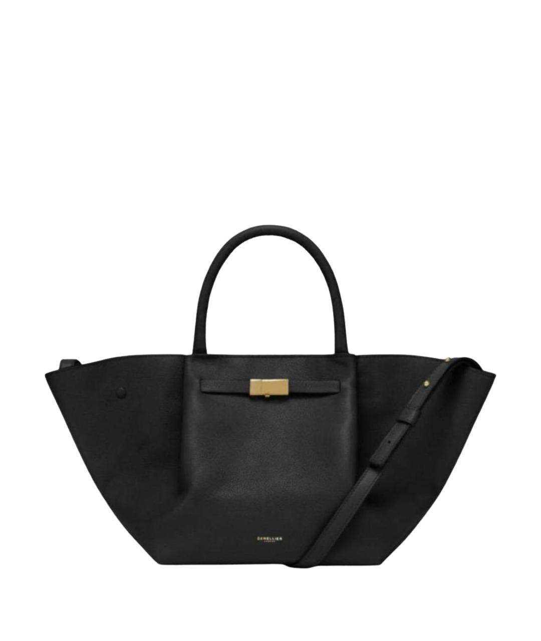 DEMELLIER Черная кожаная сумка тоут, фото 10