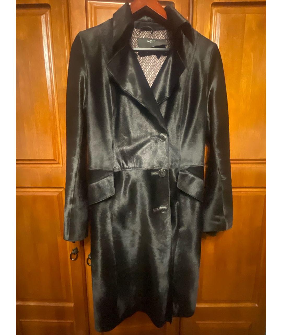 PAUL SMITH Черный меховой тренч/плащ, фото 9