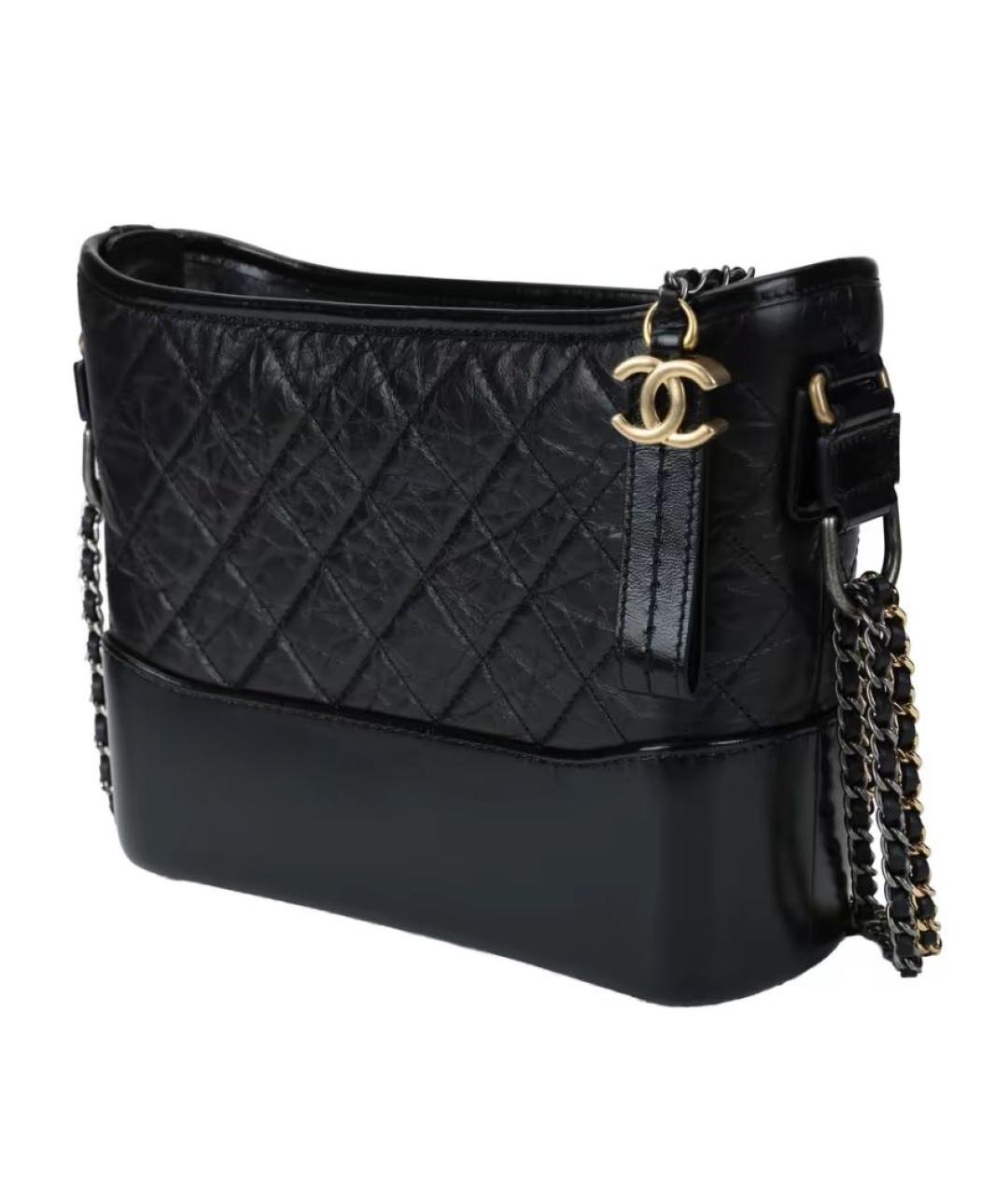 CHANEL Черная кожаная сумка через плечо, фото 2