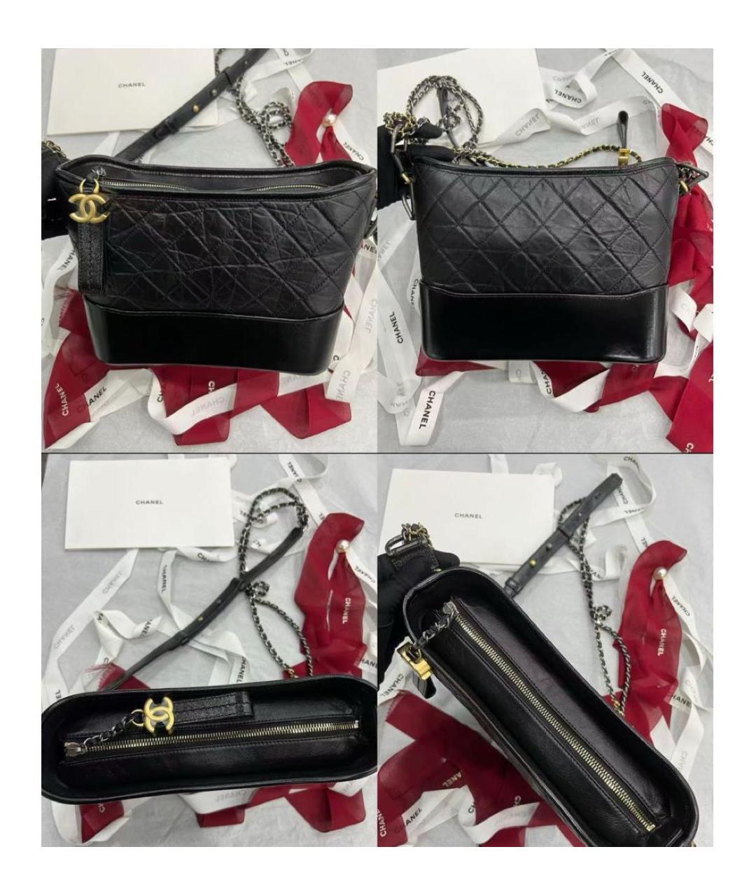 CHANEL Черная кожаная сумка через плечо, фото 3