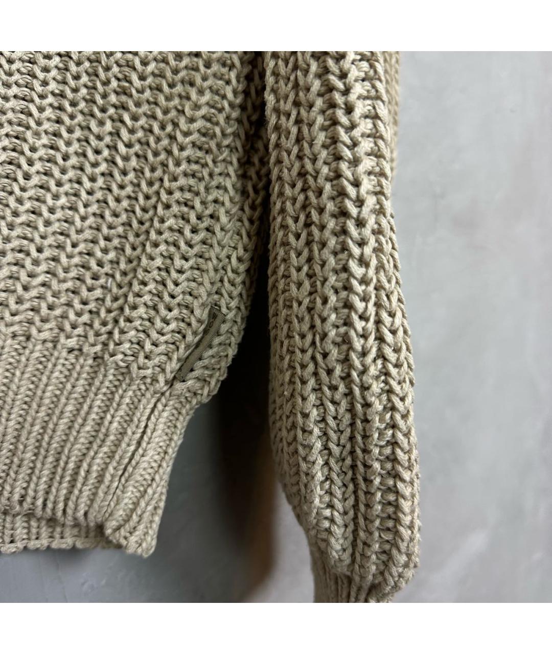 WOOLRICH Бежевый хлопковый джемпер / свитер, фото 6