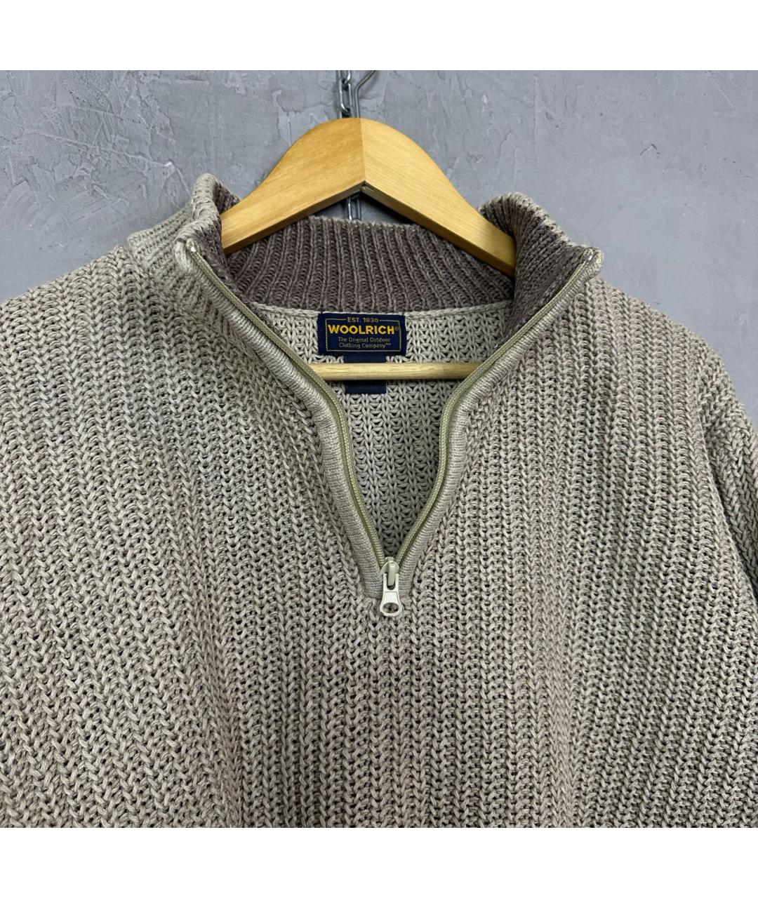 WOOLRICH Бежевый хлопковый джемпер / свитер, фото 3